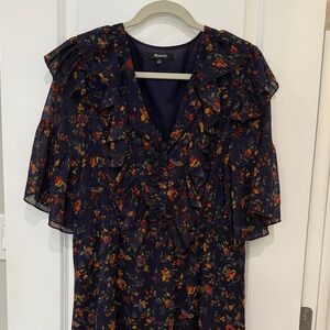 Madewell Navy Floral Dress